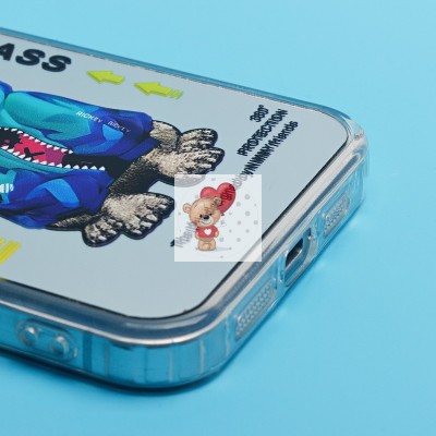 Чехол-накладка для Apple iPhone 15 Pro Max (собака) (прозрачный) - PC092 Чехол-накладка для Apple iPhone 15 Pro Max (собака) (прозрачный) - PC092