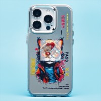 Чехол-накладка для Apple iPhone 15 Pro (кот) (прозрачный) - PC092