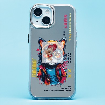 Чехол-накладка для Apple iPhone 15 (кот) (прозрачный) - PC092 Чехол-накладка для Apple iPhone 15 (кот) (прозрачный) - PC092