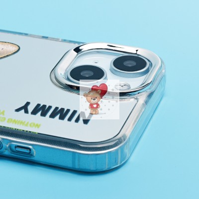 Чехол-накладка для Apple iPhone 15 (собака) (прозрачный) - PC092 Чехол-накладка для Apple iPhone 15 (собака) (прозрачный) - PC092