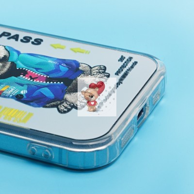 Чехол-накладка для Apple iPhone 15 (собака) (прозрачный) - PC092 Чехол-накладка для Apple iPhone 15 (собака) (прозрачный) - PC092