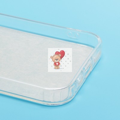 Чехол-накладка для Apple iPhone 15 (собака) (прозрачный) - PC092 Чехол-накладка для Apple iPhone 15 (собака) (прозрачный) - PC092