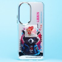 Чехол-накладка для Honor X7b (енот) (прозрачный) - PC092 Чехол-накладка для Honor X7b (енот) (прозрачный) - PC092