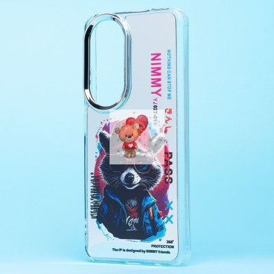 Чехол-накладка для Honor X7b (енот) (прозрачный) - PC092