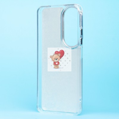 Чехол-накладка для Honor X7b (кот) (прозрачный) - PC092