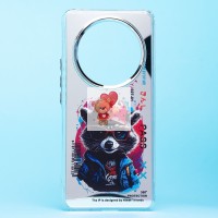 Чехол-накладка для Honor X9b (енот) (прозрачный) - PC092 Чехол-накладка для Honor X9b (енот) (прозрачный) - PC092