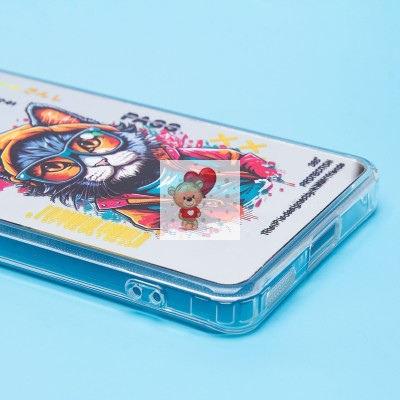 Чехол-накладка для Honor X9b (кот) (прозрачный) - PC092