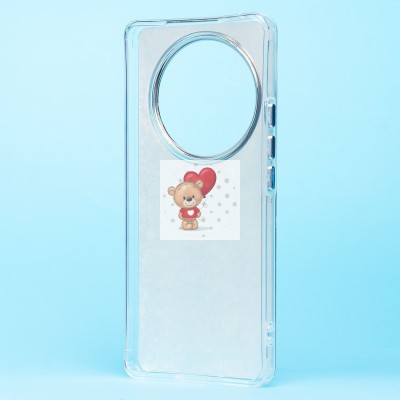 Чехол-накладка для Honor X9b (мишка) (прозрачный) - PC092 Чехол-накладка для Honor X9b (мишка) (прозрачный) - PC092