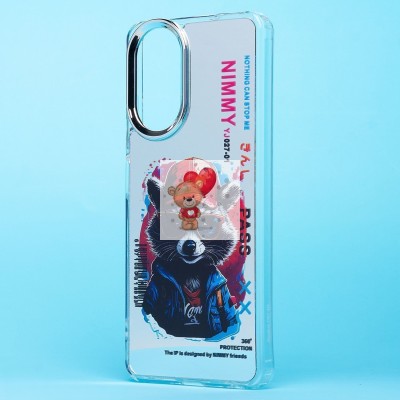 Чехол-накладка для Realme C67 4G (енот) (прозрачный) - PC092 Чехол-накладка для Realme C67 4G (енот) (прозрачный) - PC092