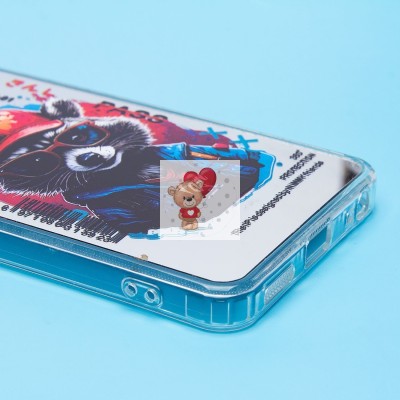 Чехол-накладка для Realme C67 4G (енот) (прозрачный) - PC092 Чехол-накладка для Realme C67 4G (енот) (прозрачный) - PC092