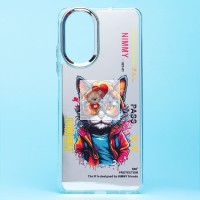 Чехол-накладка для Realme C67 4G (кот) (прозрачный) - PC092 Чехол-накладка для Realme C67 4G (кот) (прозрачный) - PC092