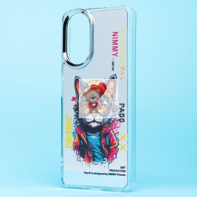 Чехол-накладка для Realme C67 4G (кот) (прозрачный) - PC092 Чехол-накладка для Realme C67 4G (кот) (прозрачный) - PC092