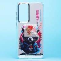 Чехол-накладка для Samsung Galaxy A35 (енот) (прозрачный) - PC092 Чехол-накладка для Samsung Galaxy A35 (енот) (прозрачный) - PC092