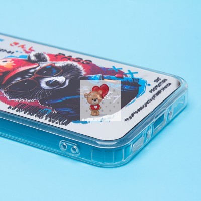 Чехол-накладка для Samsung Galaxy A35 (енот) (прозрачный) - PC092 Чехол-накладка для Samsung Galaxy A35 (енот) (прозрачный) - PC092