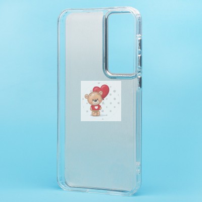 Чехол-накладка для Samsung Galaxy S23FE (кот) (прозрачный) - PC092