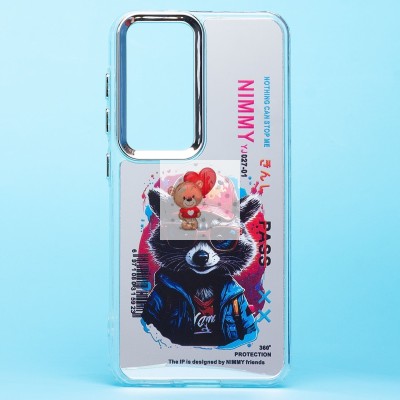 Чехол-накладка для Samsung Galaxy S24 (енот) (прозрачный) - PC092 Чехол-накладка для Samsung Galaxy S24 (енот) (прозрачный) - PC092