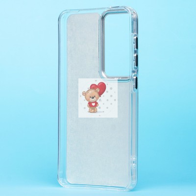 Чехол-накладка для Samsung Galaxy S24 (енот) (прозрачный) - PC092 Чехол-накладка для Samsung Galaxy S24 (енот) (прозрачный) - PC092