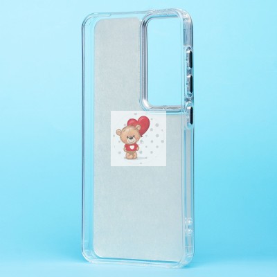 Чехол-накладка для Samsung Galaxy S24 (кот) (прозрачный) - PC092