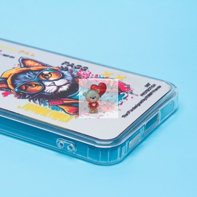 Чехол-накладка для Samsung Galaxy S24 (кот) (прозрачный) - PC092