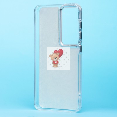 Чехол-накладка для Samsung Galaxy S24 (мишка) (прозрачный) - PC092
