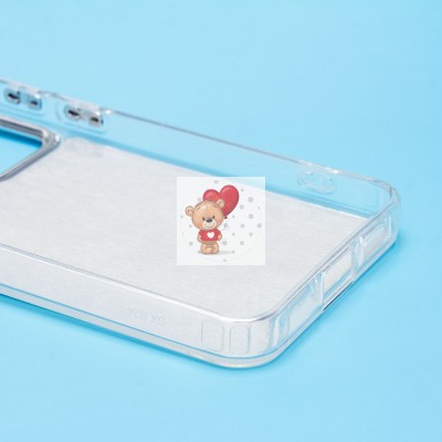 Чехол-накладка для Samsung Galaxy S24 (мишка) (прозрачный) - PC092