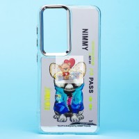 Чехол-накладка для Samsung Galaxy S24 (собака) (прозрачный) - PC092