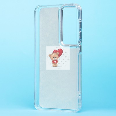 Чехол-накладка для Samsung Galaxy S24 (собака) (прозрачный) - PC092