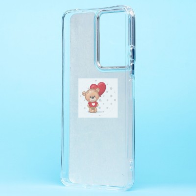 Чехол-накладка для Xiaomi Redmi 13C 4G (енот) (прозрачный) - PC092