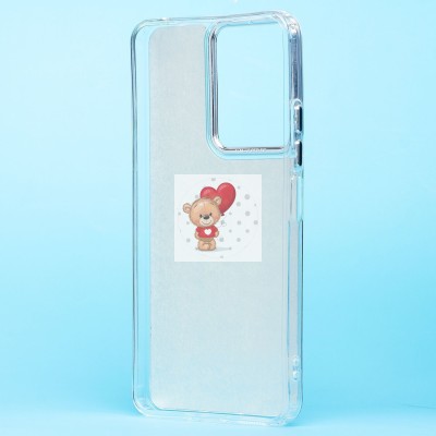 Чехол-накладка для Xiaomi Poco C65 (кот) (прозрачный) - PC092