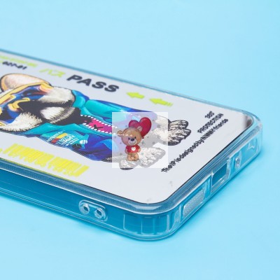 Чехол-накладка для Xiaomi Redmi 13C 4G (собака) (прозрачный) - PC092 Чехол-накладка для Xiaomi Redmi 13C 4G (собака) (прозрачный) - PC092