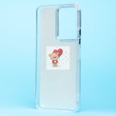 Чехол-накладка для Xiaomi Redmi 13C 5G (енот) (прозрачный) - PC092 Чехол-накладка для Xiaomi Redmi 13C 5G (енот) (прозрачный) - PC092