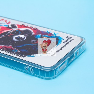 Чехол-накладка для Xiaomi Redmi 13C 5G (енот) (прозрачный) - PC092 Чехол-накладка для Xiaomi Redmi 13C 5G (енот) (прозрачный) - PC092