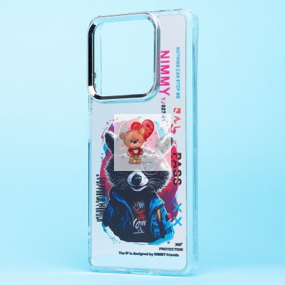 Чехол-накладка для Xiaomi Redmi Note 13 5G Global (енот) (прозрачный) - PC092