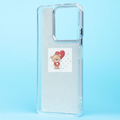 Чехол-накладка для Xiaomi Redmi Note 13 5G Global (енот) (прозрачный) - PC092