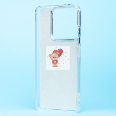 Чехол-накладка для Xiaomi Redmi Note 13 5G Global (кот) (прозрачный) - PC092 Чехол-накладка для Xiaomi Redmi Note 13 5G Global (кот) (прозрачный) - PC092