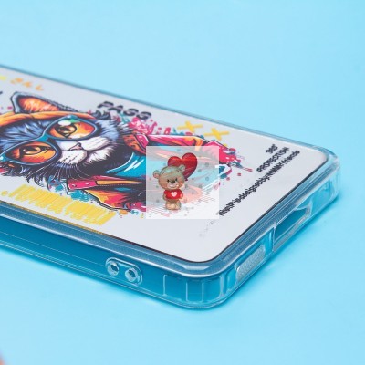 Чехол-накладка для Xiaomi Redmi Note 13 5G Global (кот) (прозрачный) - PC092 Чехол-накладка для Xiaomi Redmi Note 13 5G Global (кот) (прозрачный) - PC092