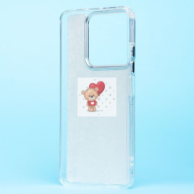 Чехол-накладка для Xiaomi Redmi Note 13 5G Global (мишка) (прозрачный) - PC092