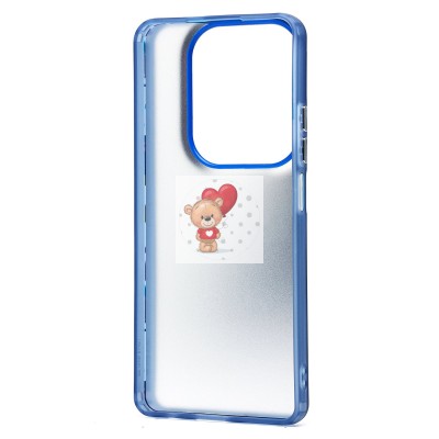 Чехол-накладка для Infinix Hot 40 Pro (узоры) (прозрачный/черный) - PC094