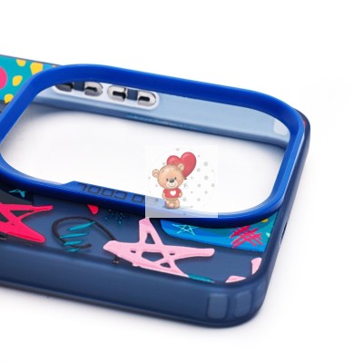 Чехол-накладка для Infinix Hot 40 Pro (узоры) (прозрачный/черный) - PC094