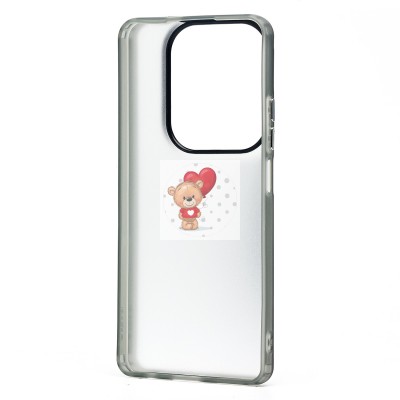 Чехол-накладка для Infinix Hot 40 Pro (утка) (прозрачный/черный) - PC094 Чехол-накладка для Infinix Hot 40 Pro (утка) (прозрачный/черный) - PC094