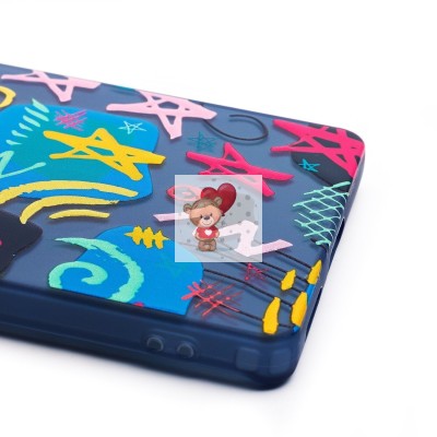 Чехол-накладка для Infinix Note 40 Pro (узоры) (прозрачный/черный) - PC094 Чехол-накладка для Infinix Note 40 Pro (узоры) (прозрачный/черный) - PC094