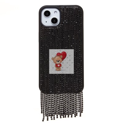 Чехол-накладка для Apple iPhone 13 кристальный водопад (титановый черный) - PC095 POSH SHINE