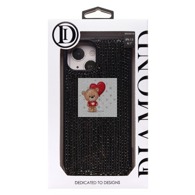 Чехол-накладка для Apple iPhone 13 кристальный водопад (титановый черный) - PC095 POSH SHINE