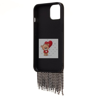 Чехол-накладка для Apple iPhone 13 кристальный водопад (титановый черный) - PC095 POSH SHINE