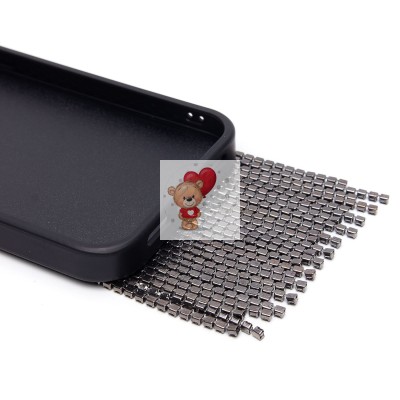 Чехол-накладка для Apple iPhone 13 кристальный водопад (титановый черный) - PC095 POSH SHINE