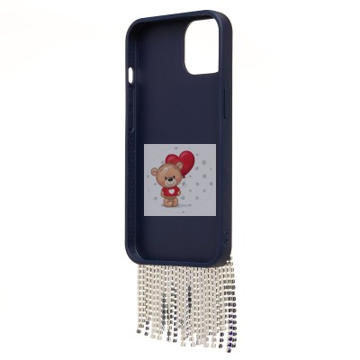 Чехол-накладка для Apple iPhone 13 кристальный водопад (титановый синий) - PC095 POSH SHINE