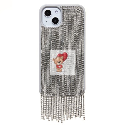 Чехол-накладка для Apple iPhone 13 кристальный водопад (титановый белый) - PC095 POSH SHINE