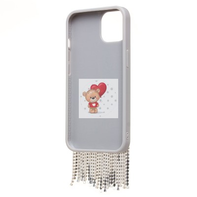 Чехол-накладка для Apple iPhone 13 кристальный водопад (титановый белый) - PC095 POSH SHINE