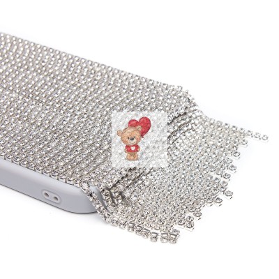 Чехол-накладка для Apple iPhone 13 кристальный водопад (титановый белый) - PC095 POSH SHINE