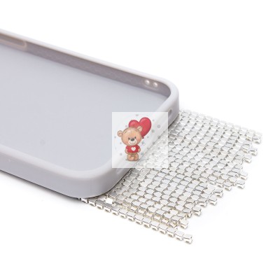 Чехол-накладка для Apple iPhone 13 кристальный водопад (титановый белый) - PC095 POSH SHINE